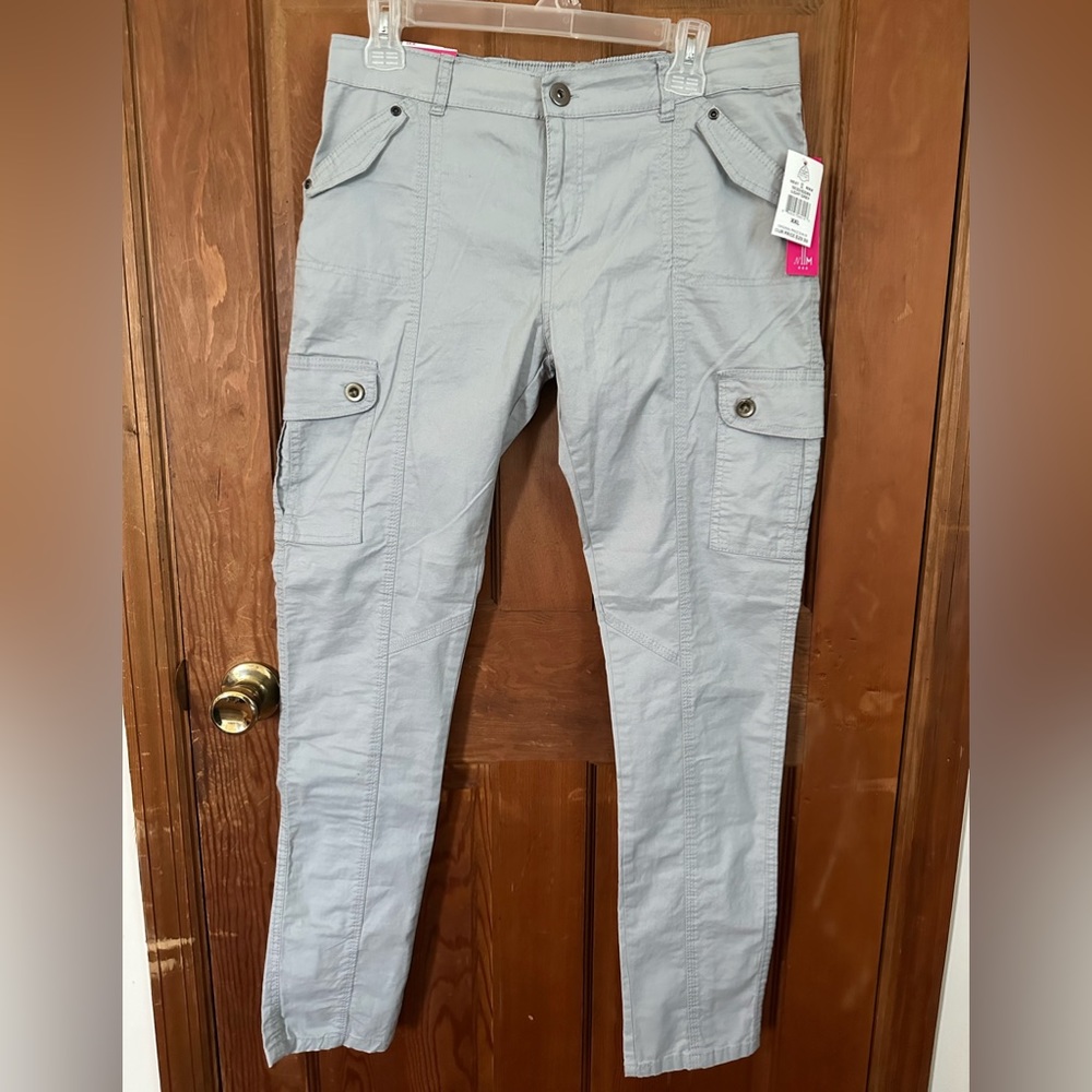 Next II Max Light Gray Elastic Back Cargo Pants Size 2XL